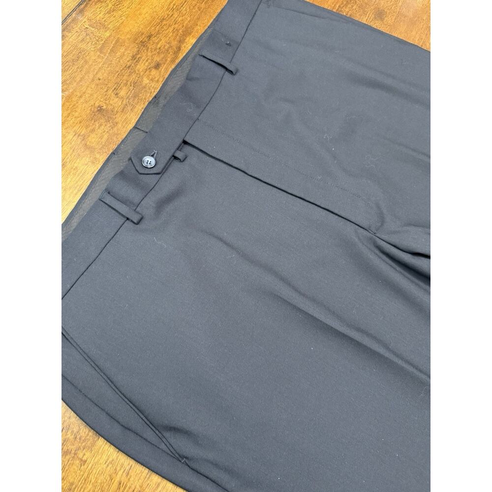 New JEAN-PAUL GERMAIN Wool Blend AIDEN Navy Blue Dress Pants Size 44 Flat Front